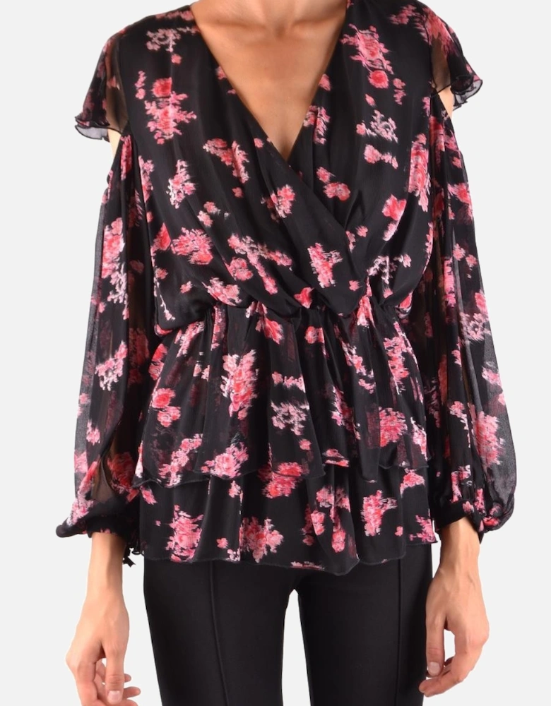 Floral V-Neck Long Sleeve Blouse