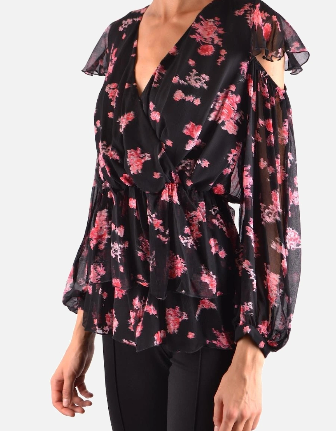 Floral V-Neck Long Sleeve Blouse