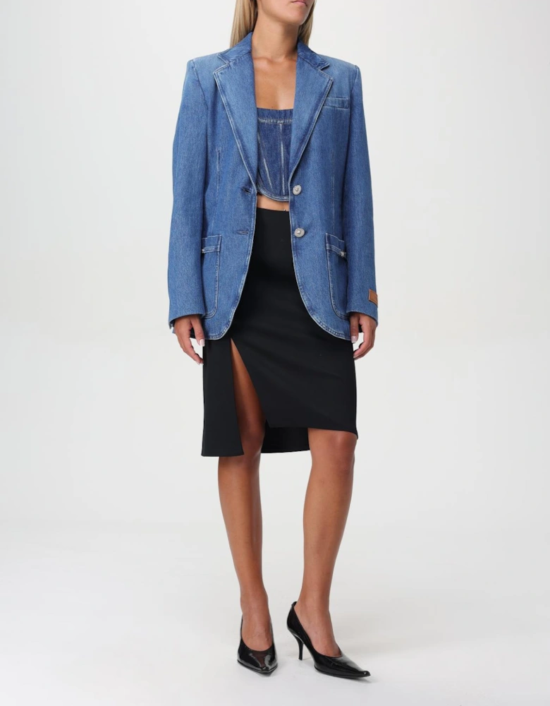 Tailored Pencil Skirt with Side Slit