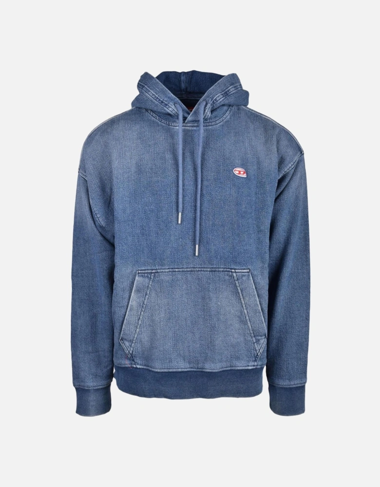 Denim Hoodie  Kangaroo Pocket