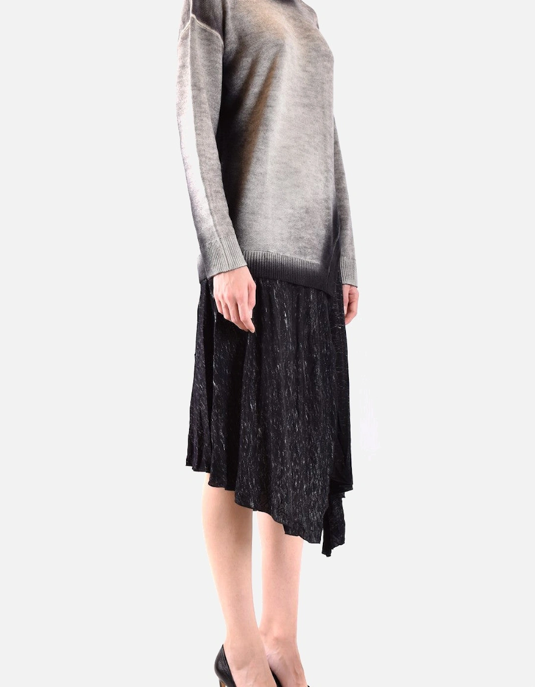 Round Neck Long Sleeve Plain Dress
