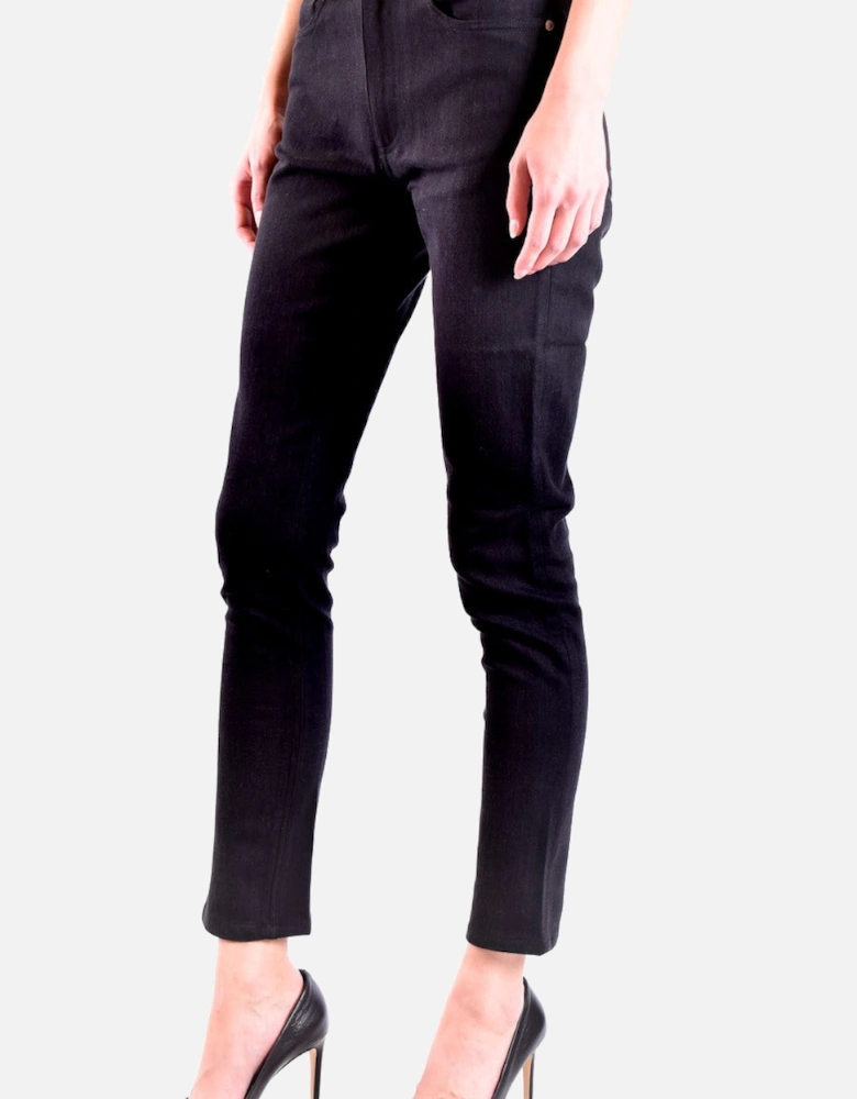 Plain Zip and Button Trousers with Pockets