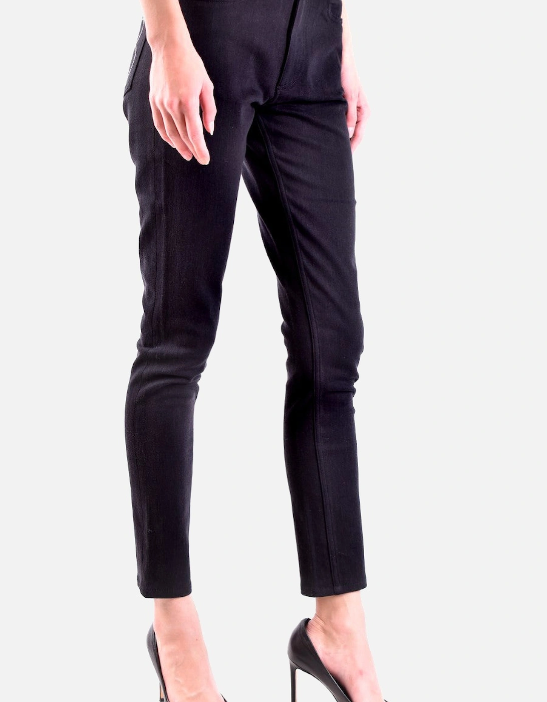 Plain Zip and Button Trousers with Pockets