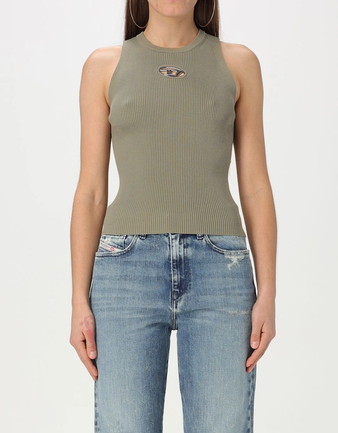 Ribbed Knit Sleeveless Top Cutout Detail, 5 of 4