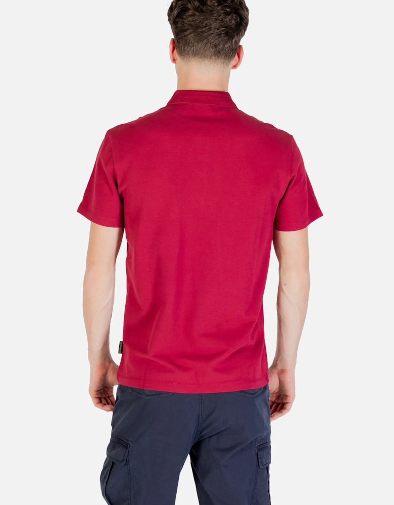 Plain Short Sleeve Polo Shirt with Button Fastening