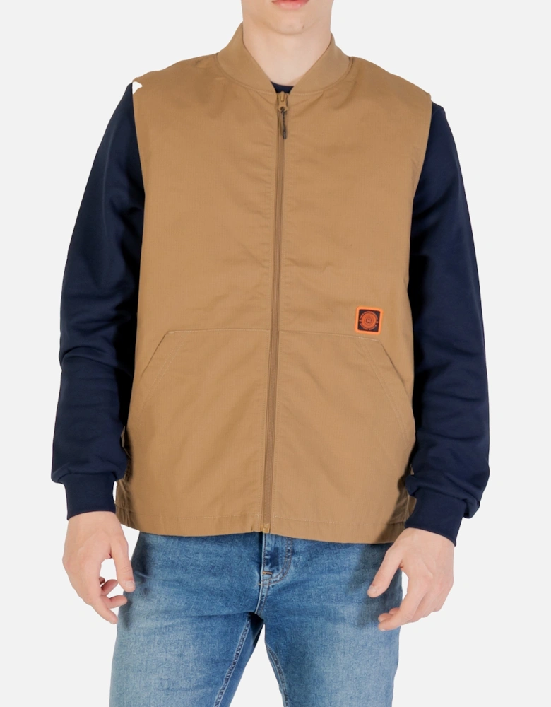 Work Vest Tan ZipUp