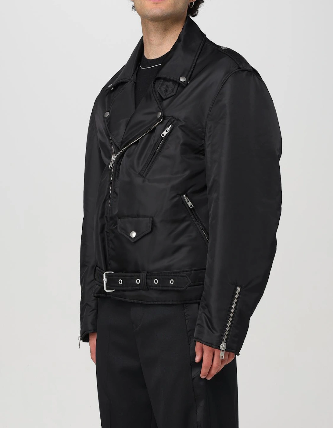 Asymmetrical ZipUp Nylon Jacket