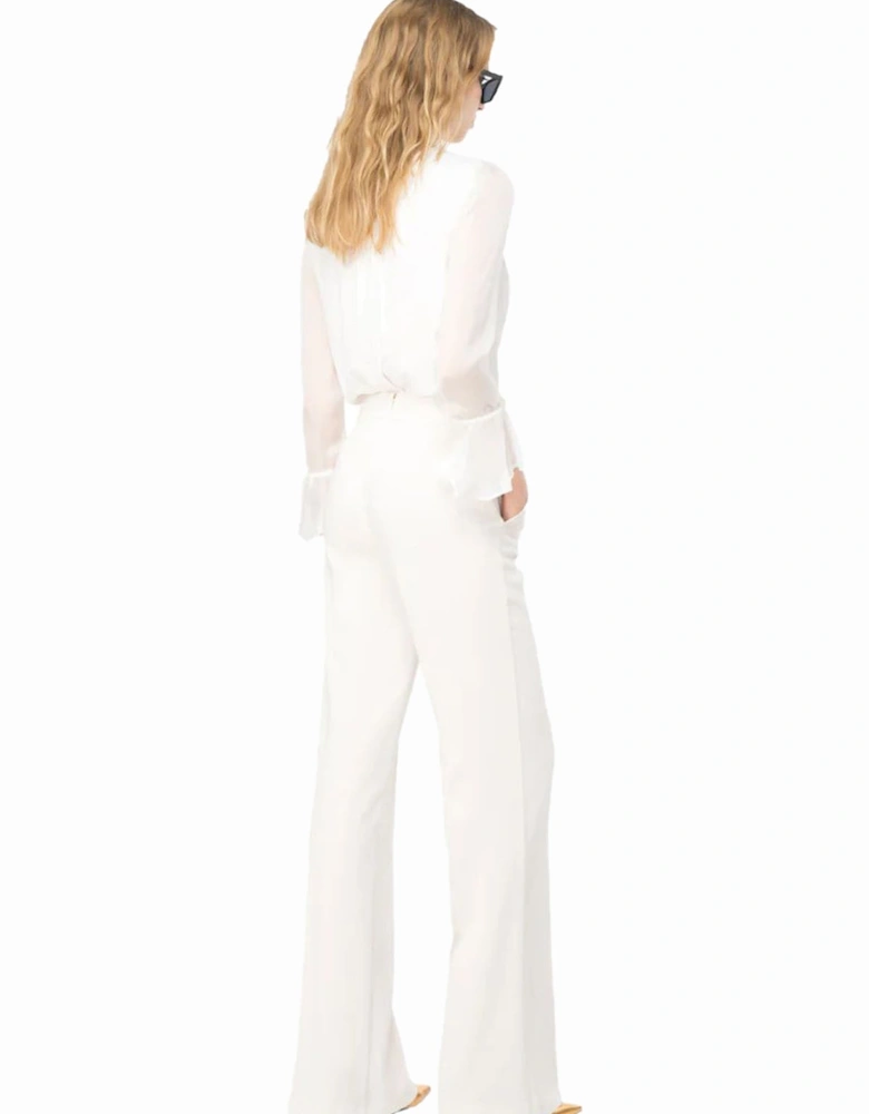 Low-Cut V-Neck Long Sleeve Top