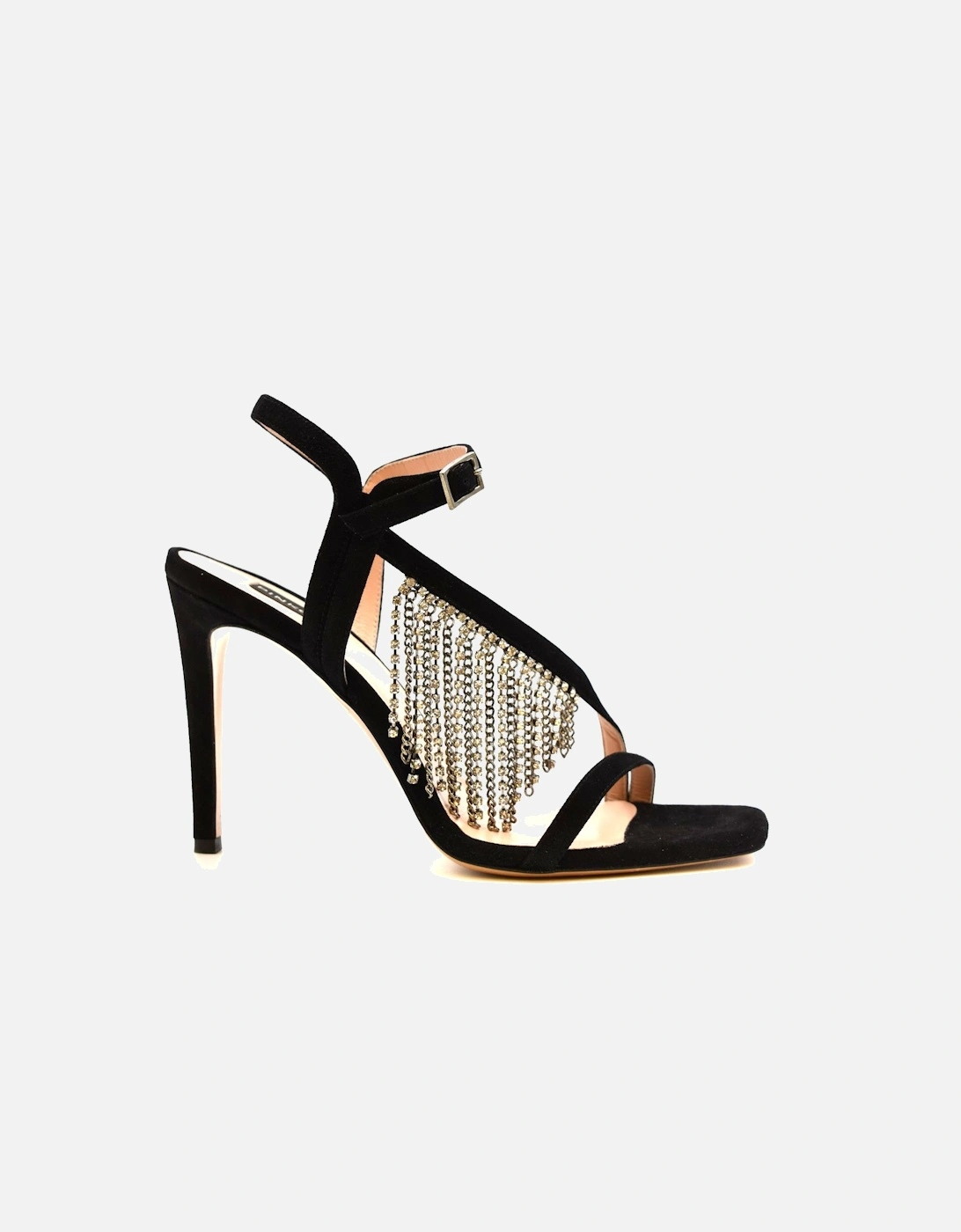 Stiletto Suede Sandals with Buckle and Bow, 4 of 3