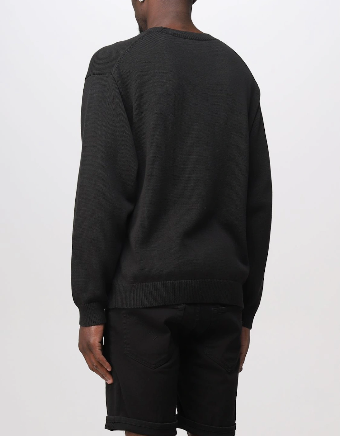 Flower Knit Sweater Crew Neck