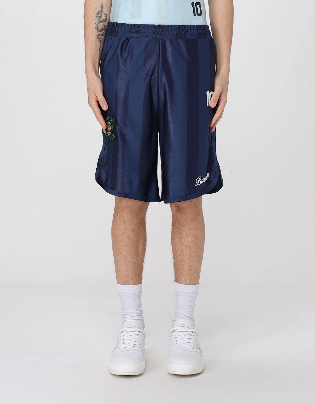 Athletic Shorts with Embroidered Patch