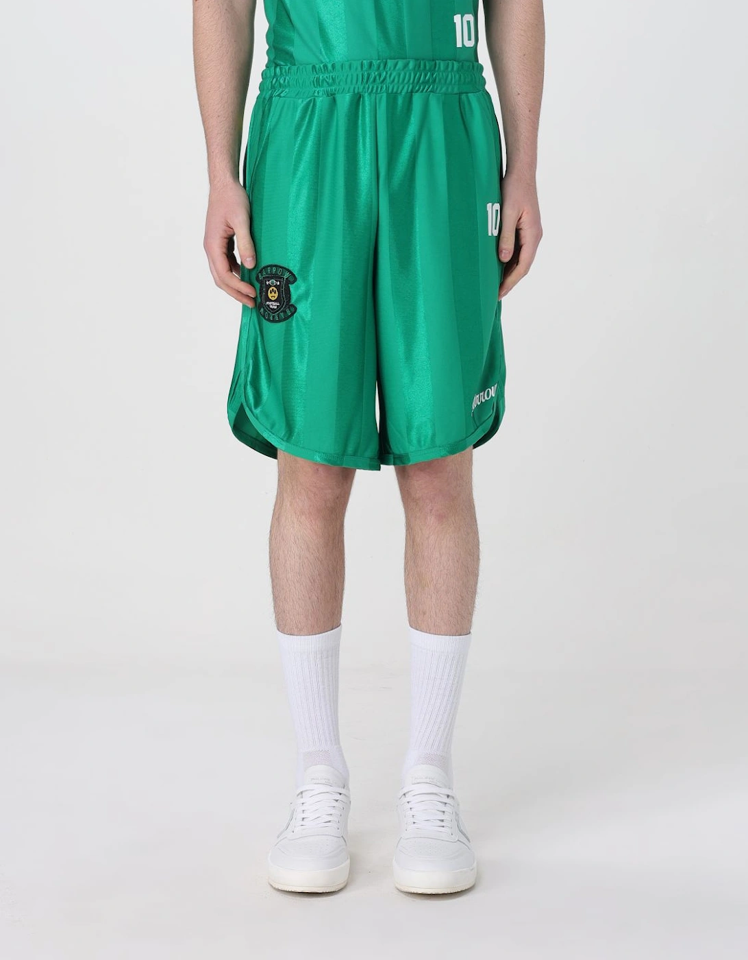 Athletic Shorts with Embroidered Patch