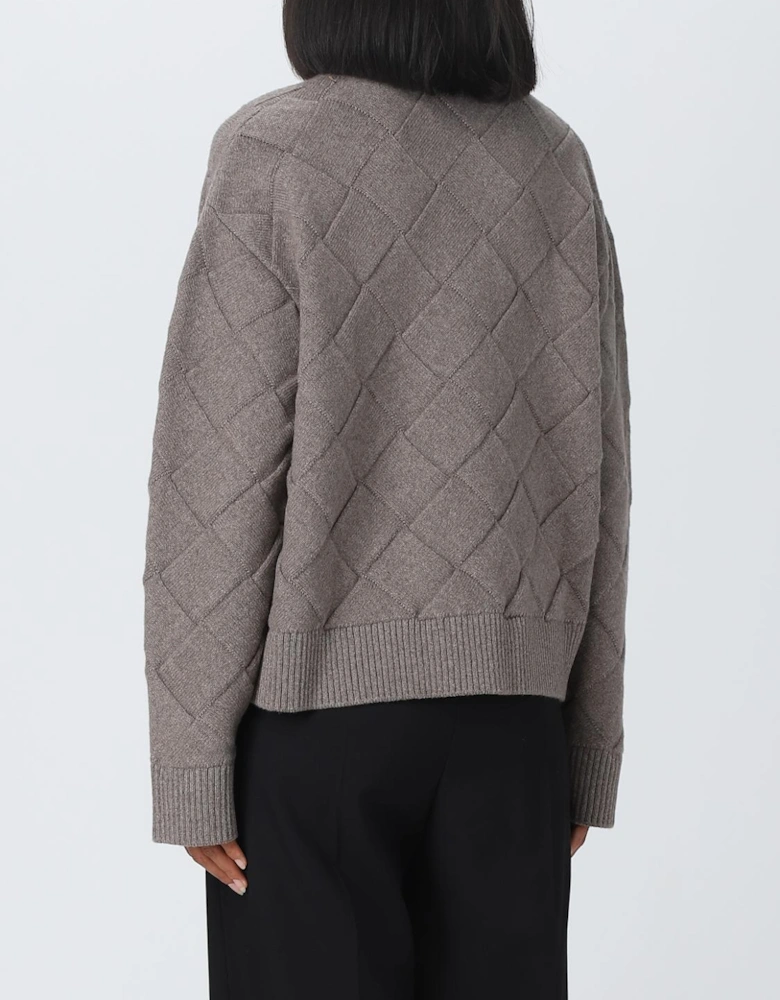 Quilted Cashmere Pullover Sweater