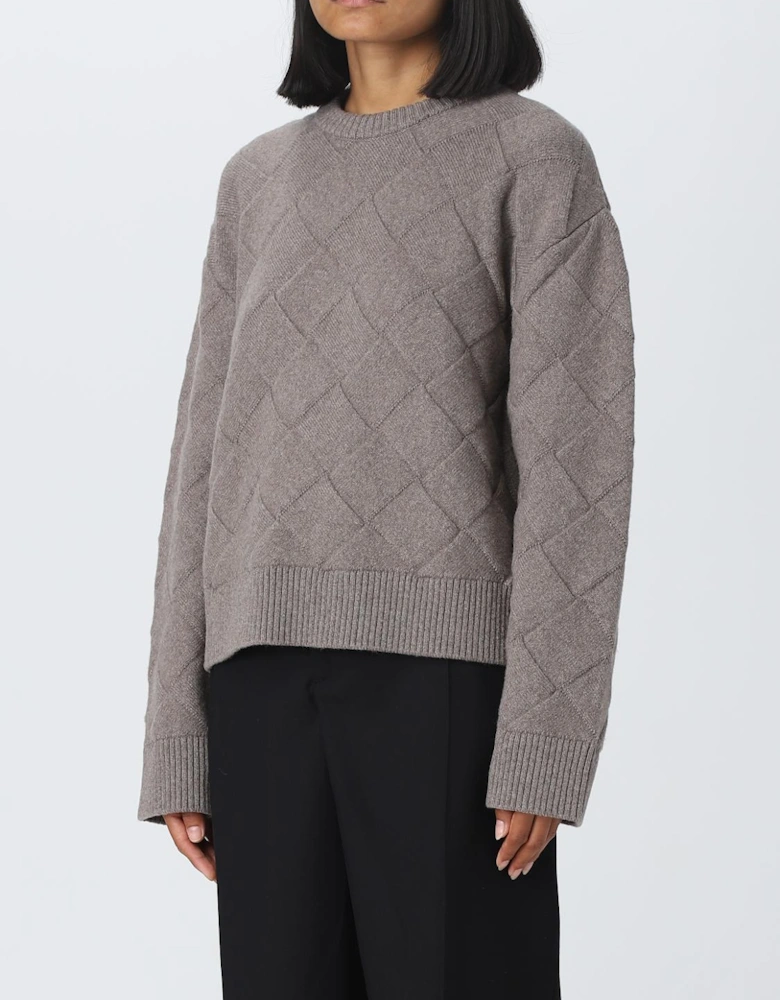 Quilted Cashmere Pullover Sweater