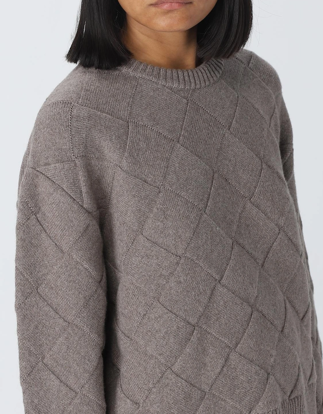 Quilted Cashmere Pullover Sweater