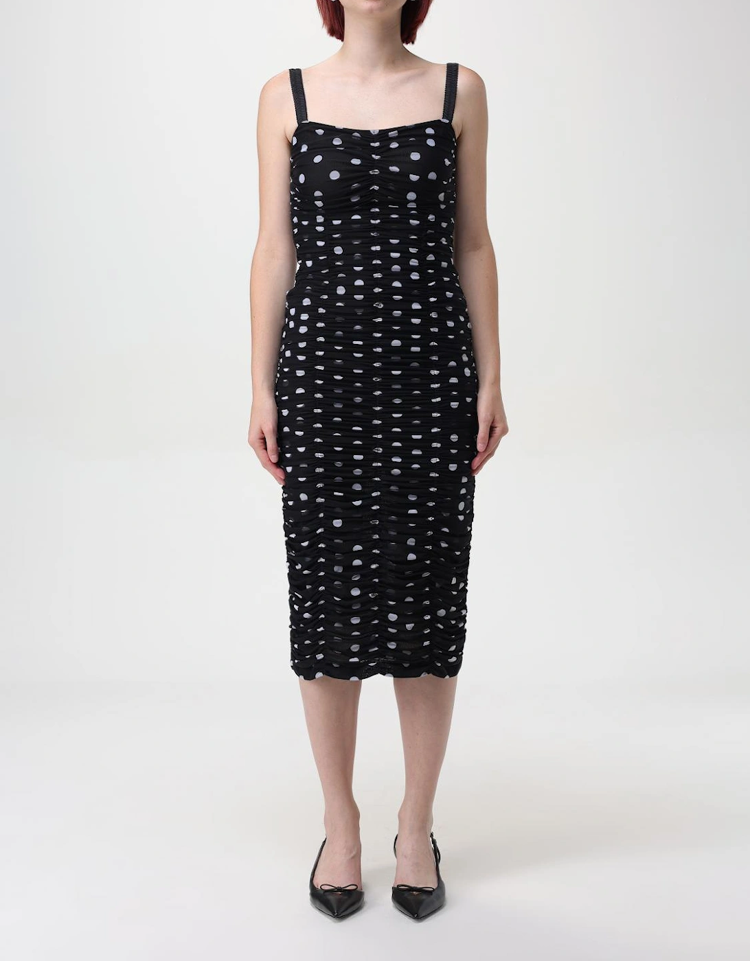 Polka Dot Mesh Midi Dress, 6 of 5