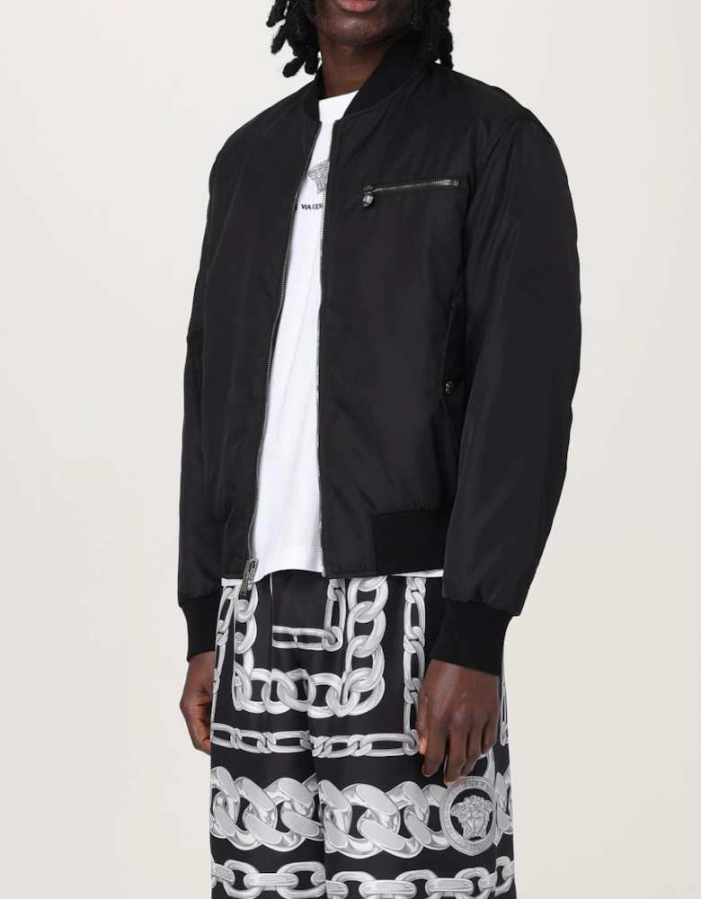 Chain Print Bomber Jacket