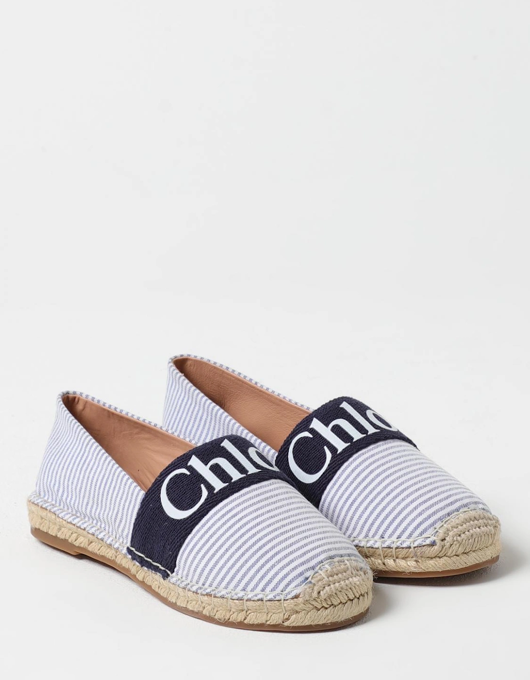 Chlo Espadrilles Striped Canvas