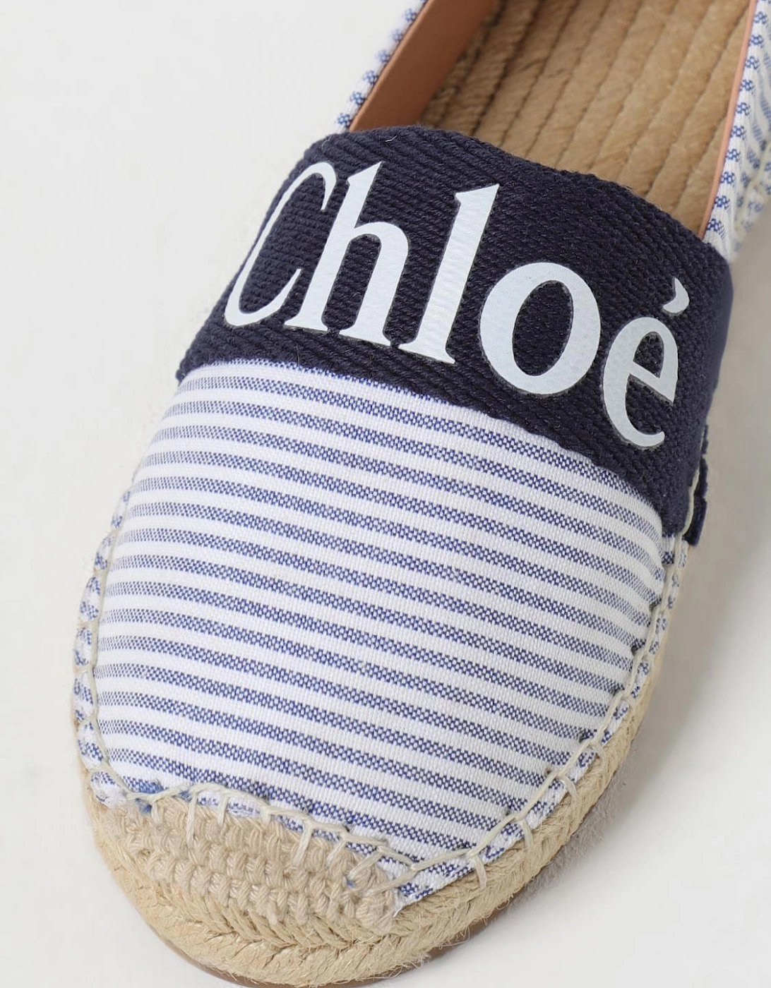Chlo Espadrilles Striped Canvas