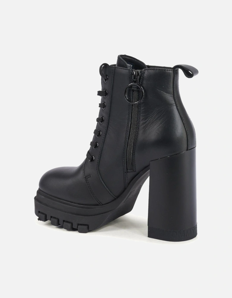 LaceUp Platform Ankle Boots