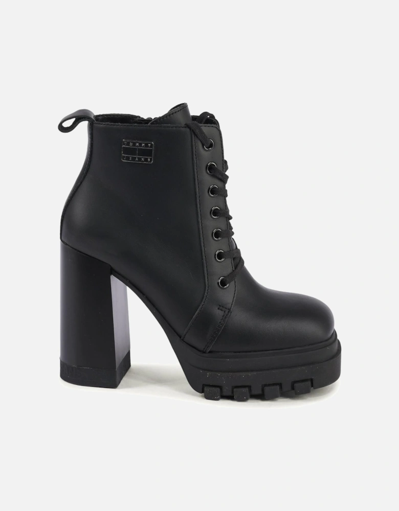 LaceUp Platform Ankle Boots