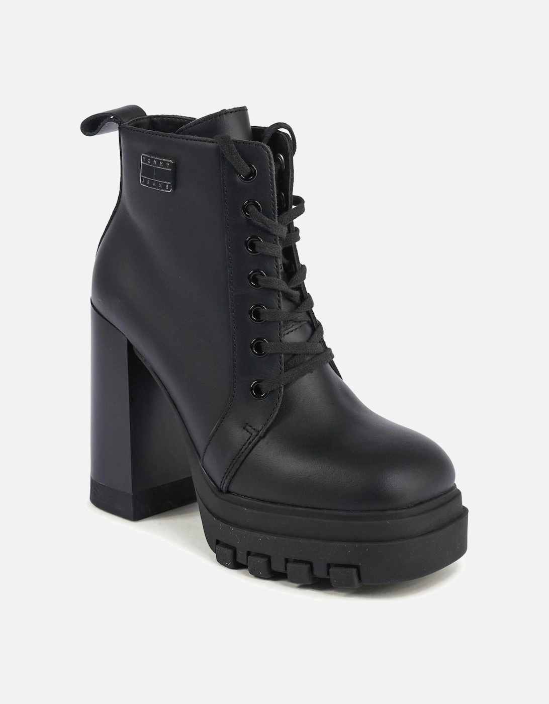 LaceUp Platform Ankle Boots