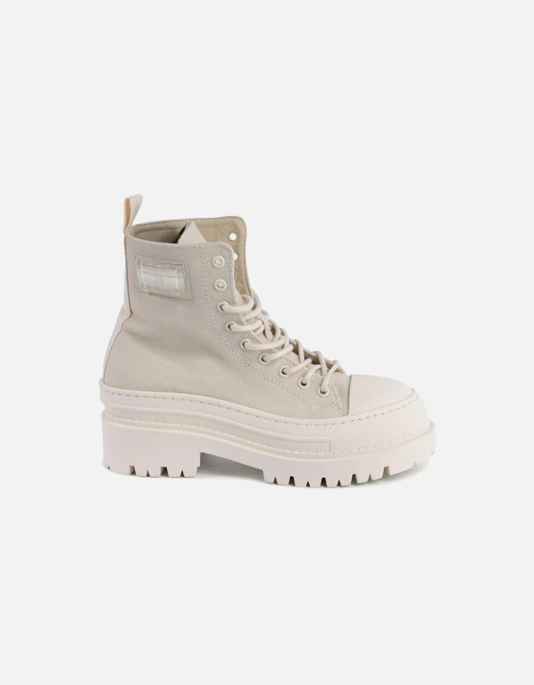 Canvas Ankle Boots Platform