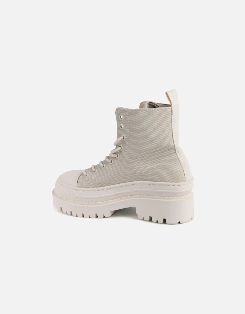 Canvas Ankle Boots Platform