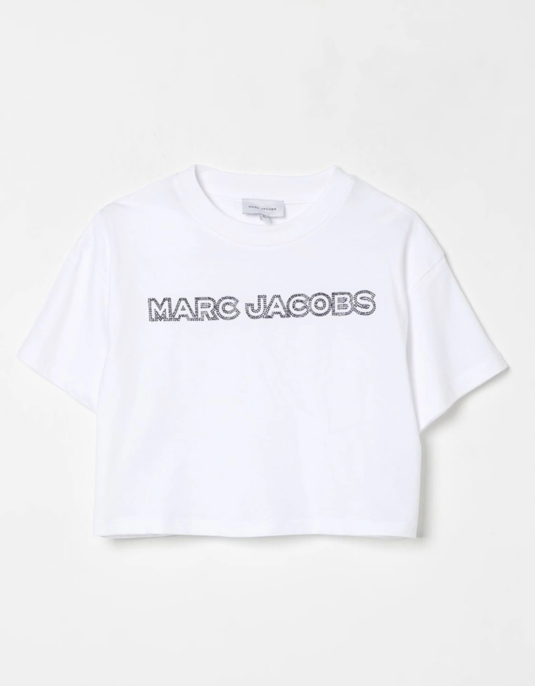Cropped RhinestoneEmbellished Tee