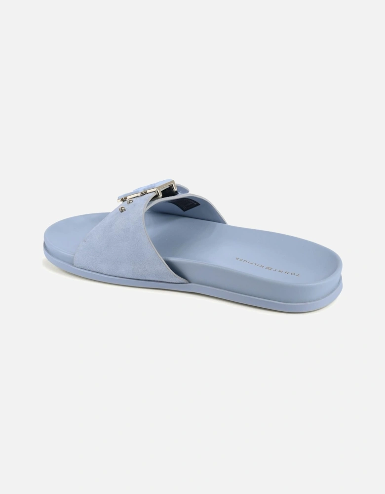 Suede Leather Slide Sandals