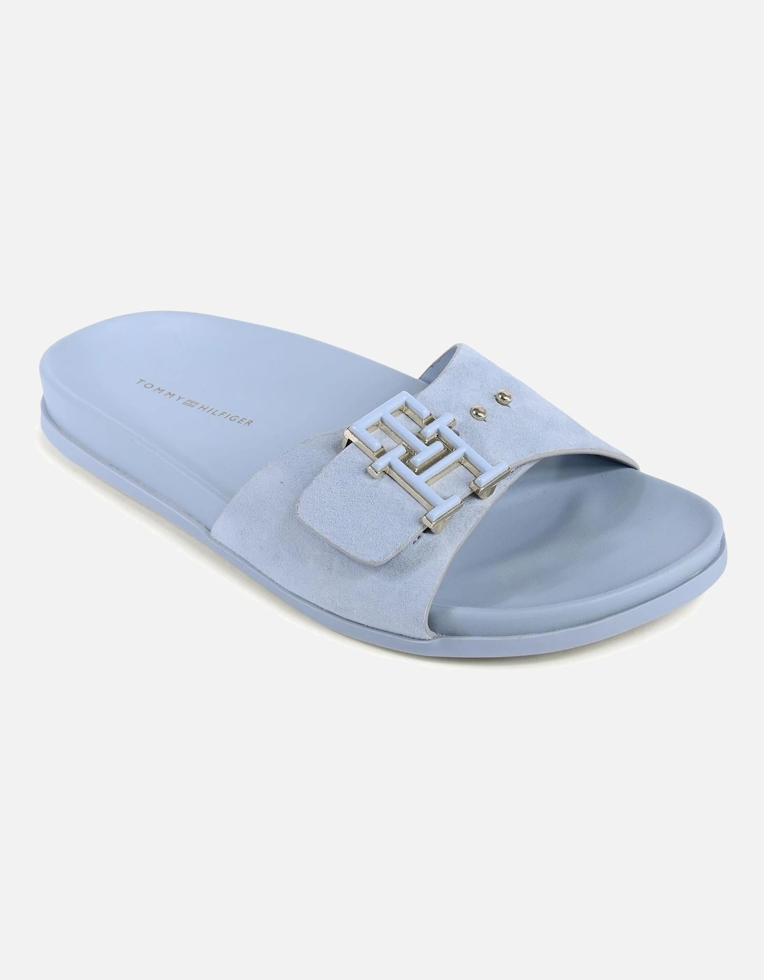 Suede Leather Slide Sandals