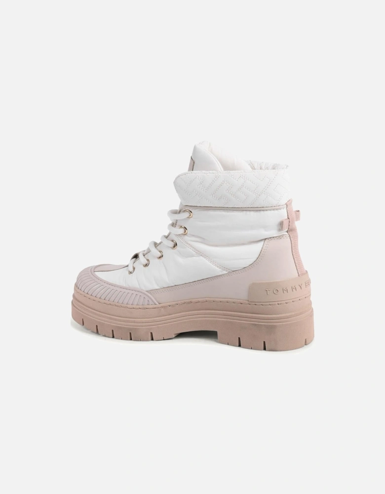 Quilted HighTop LaceUp Boots