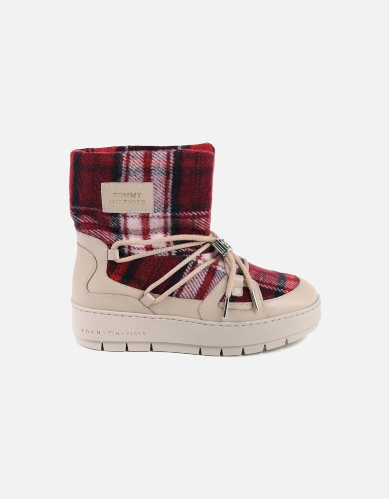 Plaid Ankle Boots