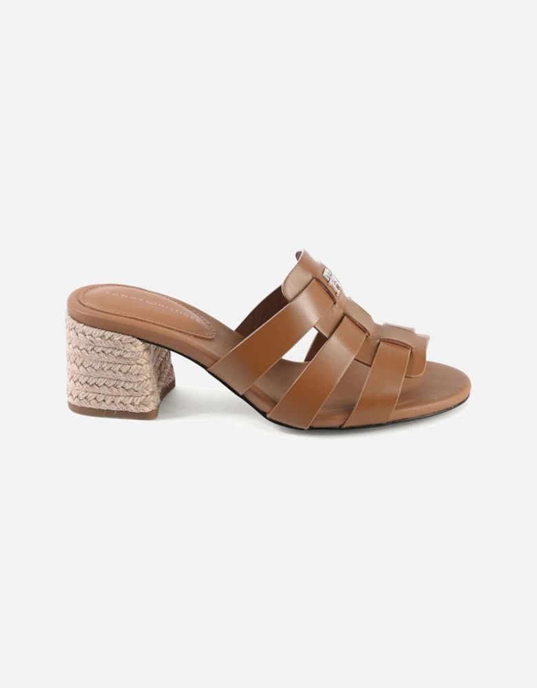 Leather Block Heel Sandals
