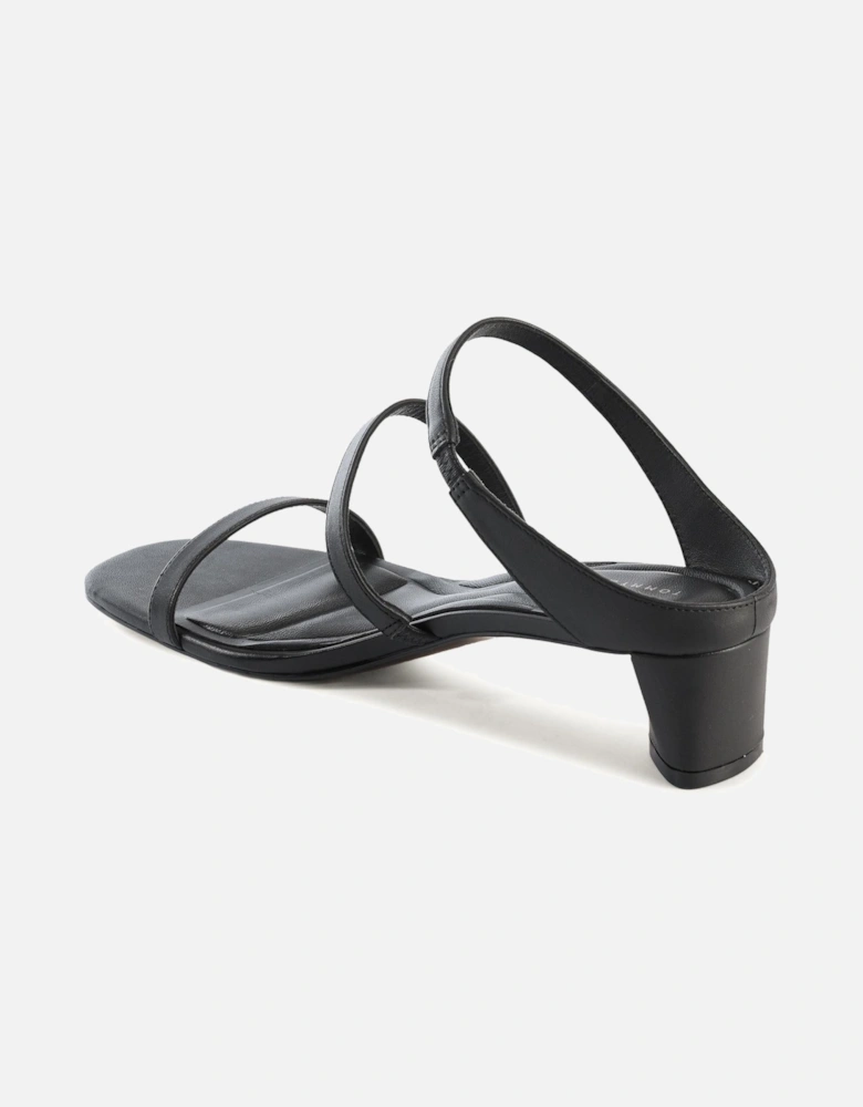 Leather Block Heel Sandals
