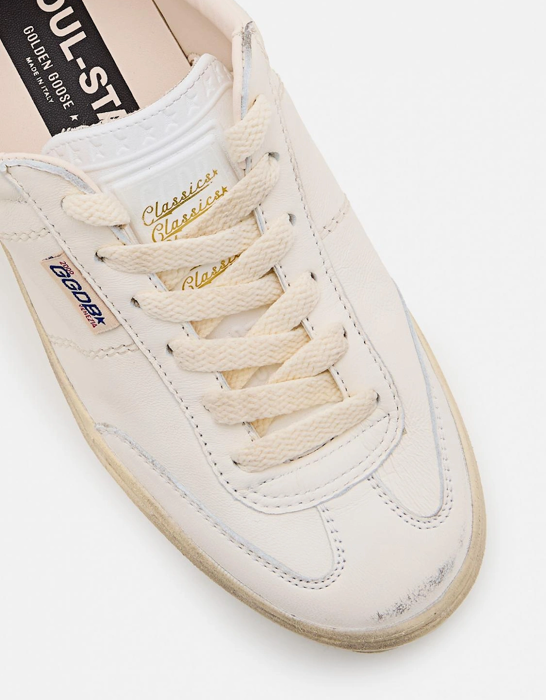 Soulstar LowTop Distressed Leather Sneakers