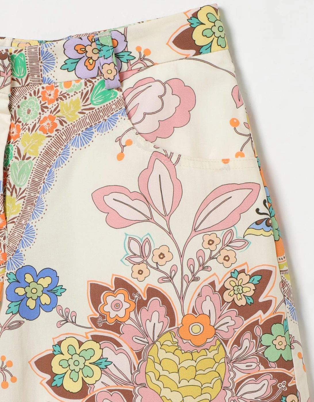 Floral Paisley Print Shorts Relaxed Fit