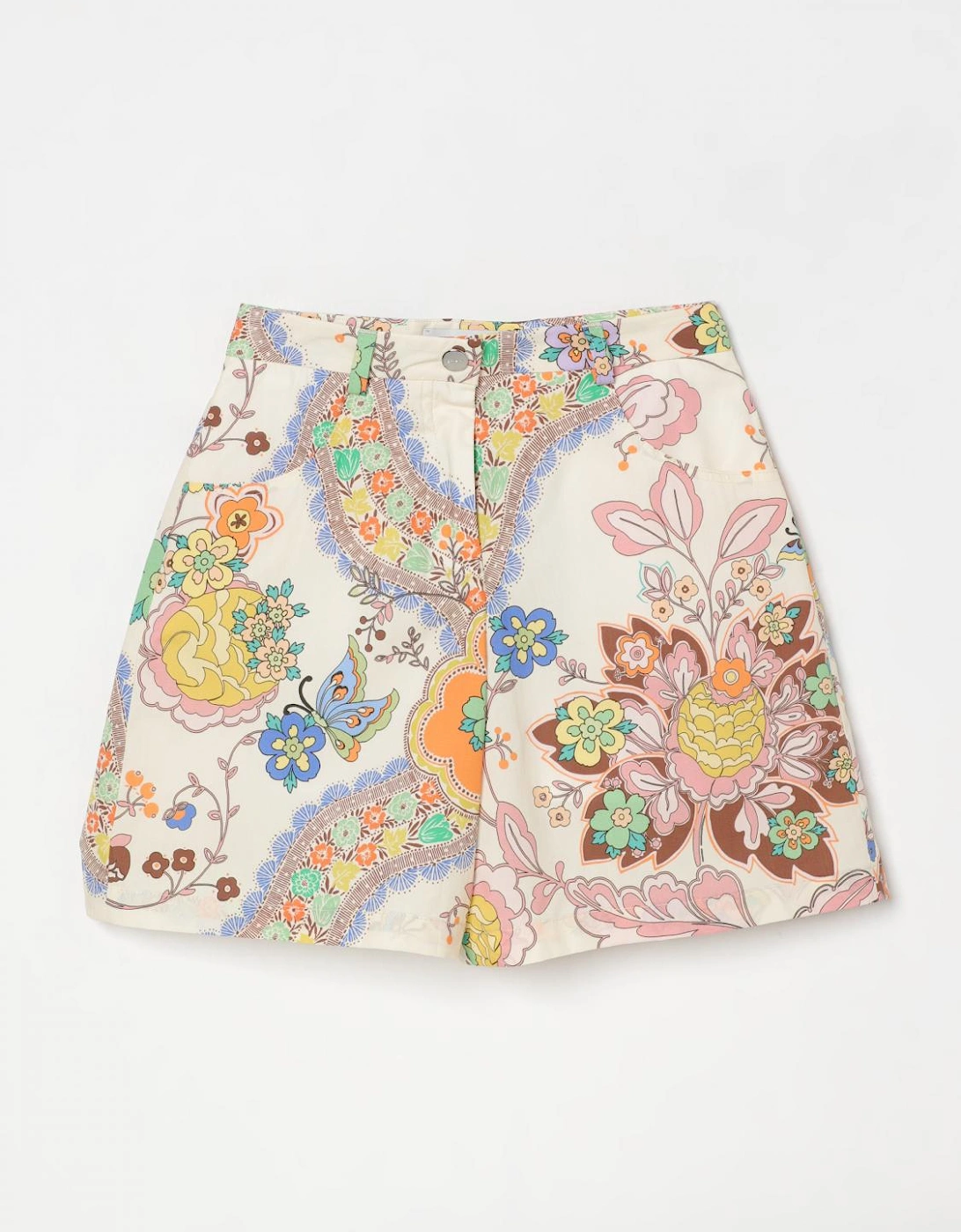 Floral Paisley Print Shorts Relaxed Fit, 5 of 4