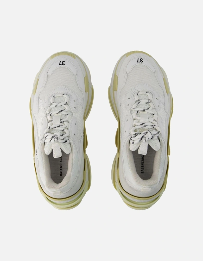 Leather-Free White Sneakers with Rubber Sole