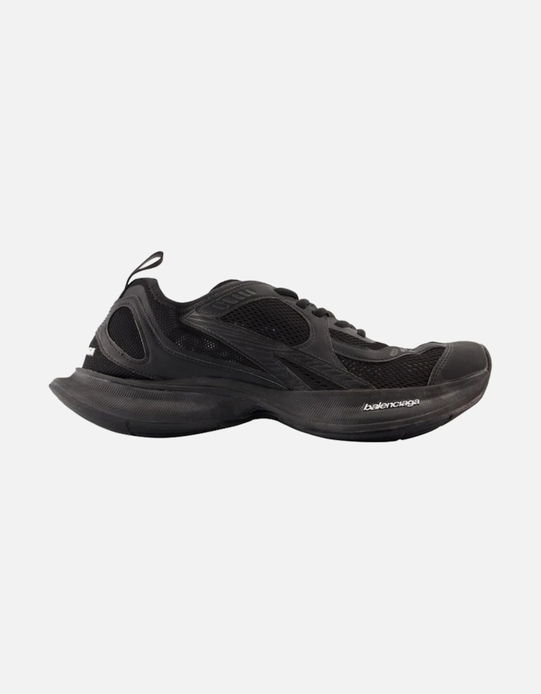Black Synthetic Circuit Sneakers
