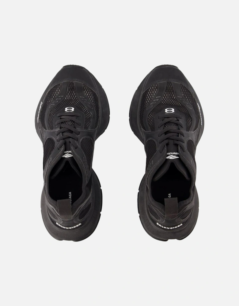Black Synthetic Circuit Sneakers