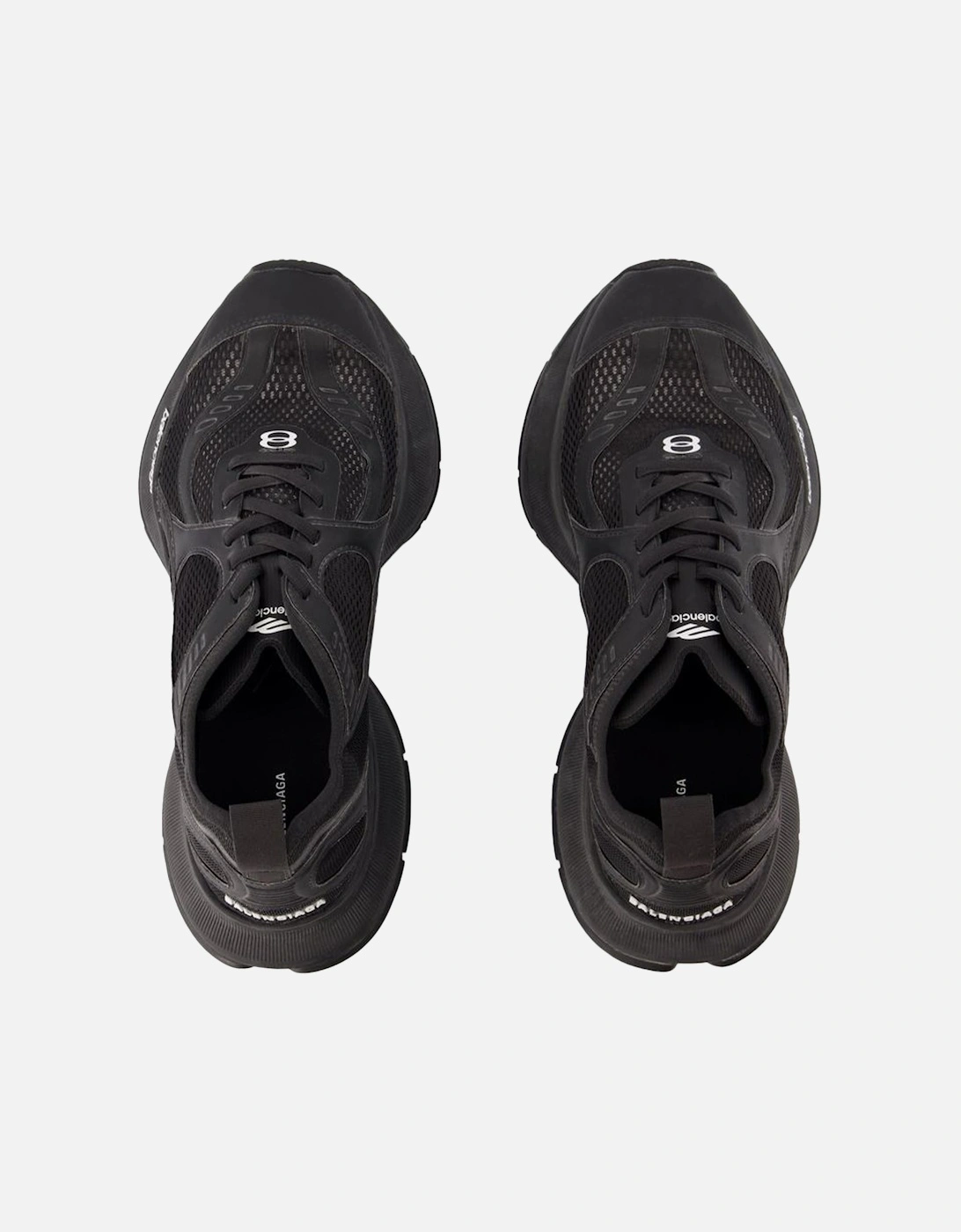 Black Synthetic Circuit Sneakers