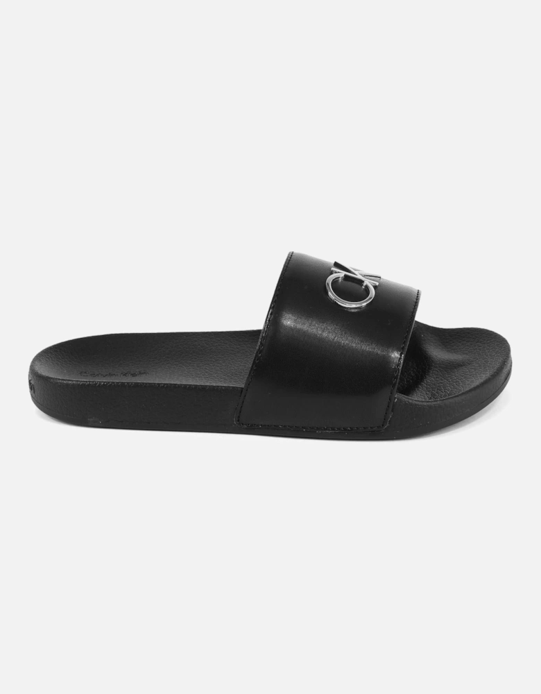 Slide Sandals Metal Logo