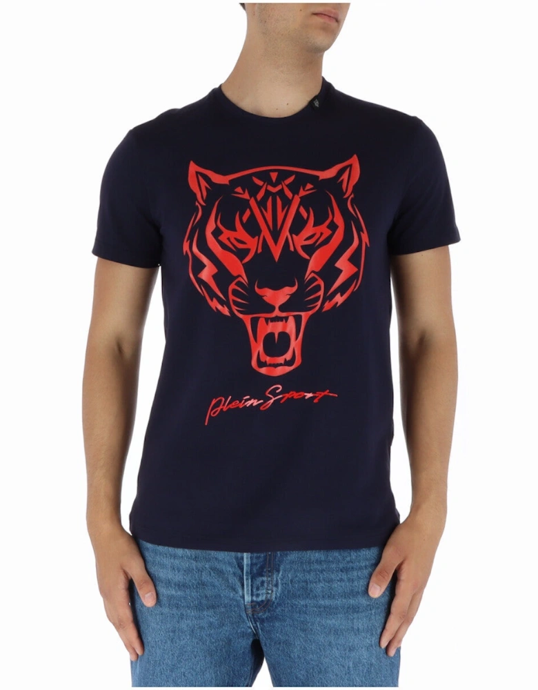 Tiger Head TShirt Short Sleeve Crew Neck