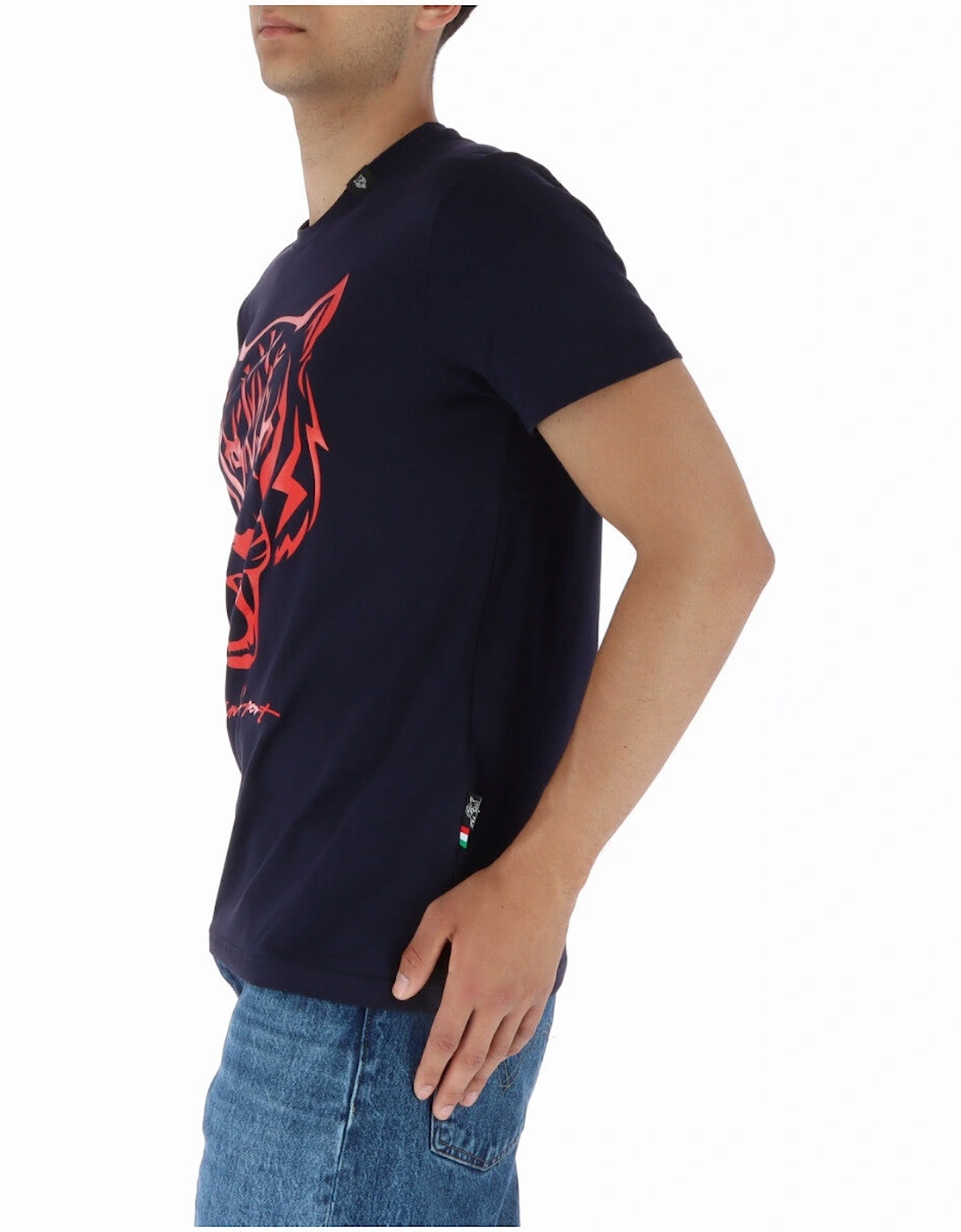 Tiger Head TShirt Short Sleeve Crew Neck