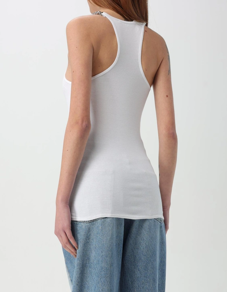 Ribbed Tank Top Chain Straps