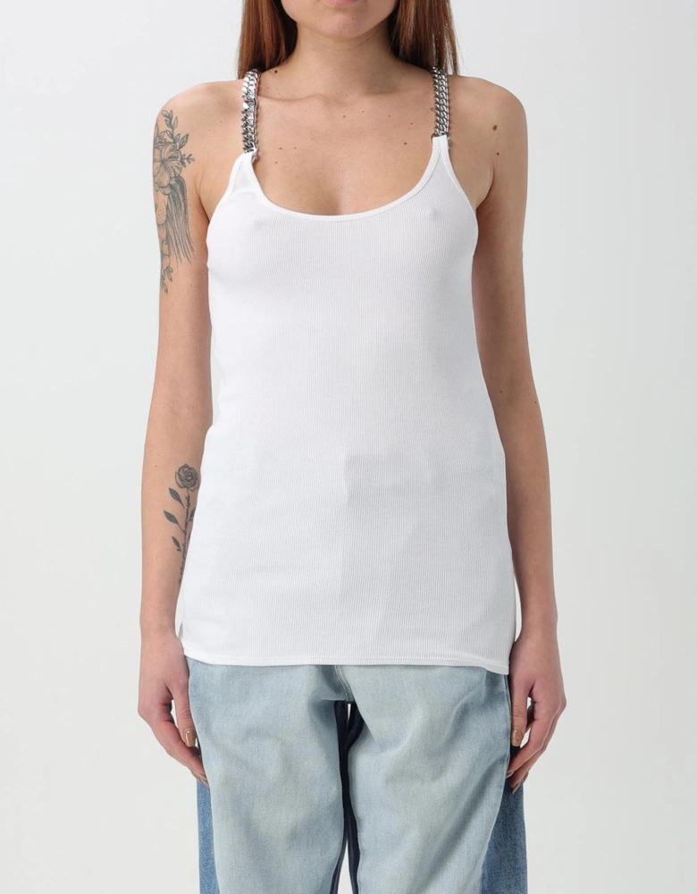 Ribbed Tank Top Chain Straps