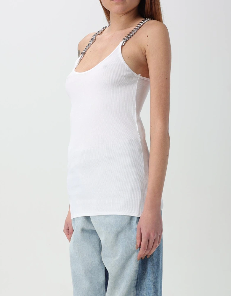 Ribbed Tank Top Chain Straps