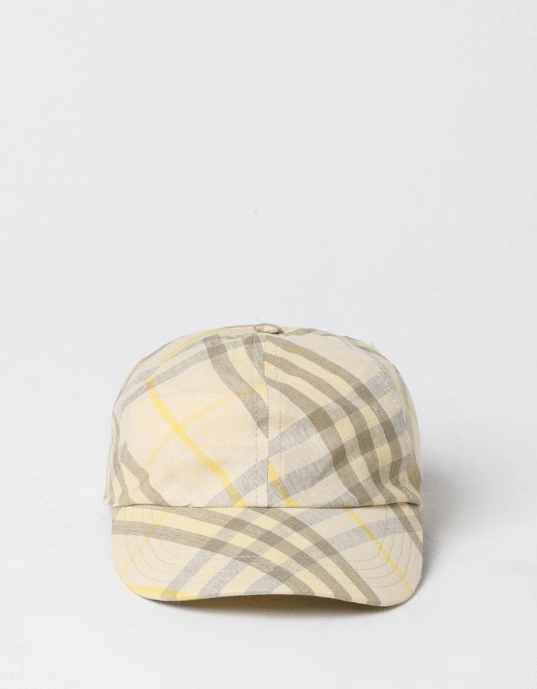 Linen Plaid Baseball Cap