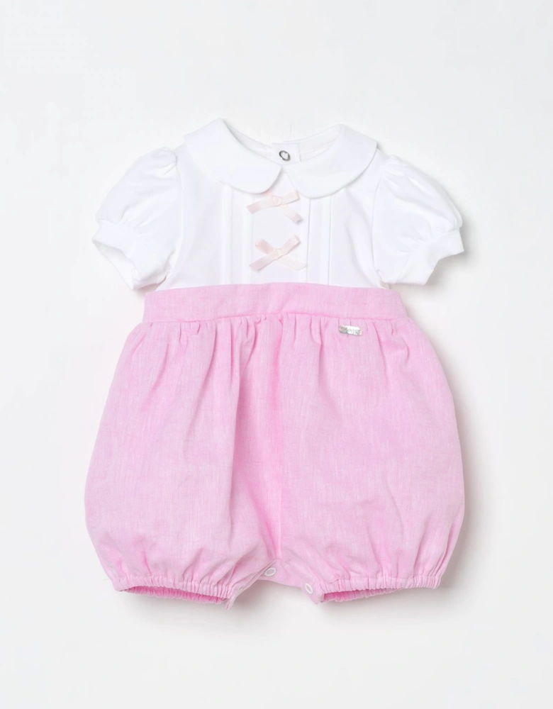 Baby Girl Romper Bow Detail